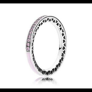 Authentic Pandora Soft Pink Radiant Heart Ring